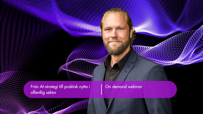 Mats presenterar webinar om AI - från strategi till konktret nytta